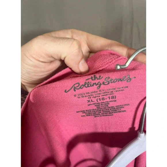 Rolling Stones 1971 Tour T Shirt Pink Graphic Tee XL - Picture 3 of 3